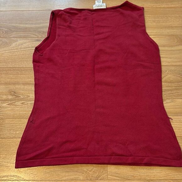 Ann Taylor Loft Red Silk Sleeveless Top Size Medium - Picture 5 of 5